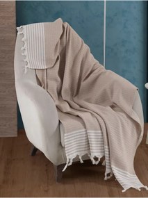 Stewehome Κάλυμμα πολυθρόνας από βαμβάκι με φούντες 150x180 cm