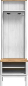 vidaXL Ντουλάπα διαδρόμου FLORO Λευκό 50 x 40 x 158 εκ