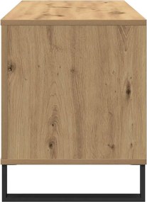 vidaXL Ντουλάπι δίσκων βινυλίου με ράφι artisan δρυς 100 x 38 x 48 εκ.