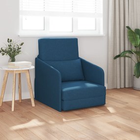 vidaXL Καναπές-κρεβάτι δαπέδου 2 σε 1 Μπλε 65x80x83 εκ. Υφασμάτινος