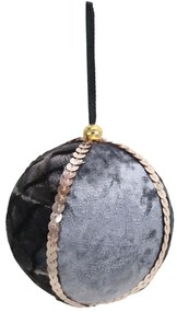 Χριστουγεννιάτικη Μπάλα Moonlight 024284 8x8x8cm Grey-Black