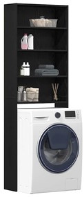 vidaXL Ντουλάπι πλυντηρίου Μαύρη Οξυά 64 x 24 x 190 εκ
