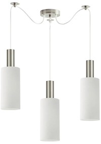 Φωτιστικό Οροφής Τρίφωτο Homelighting 77-8472 Nickel/White