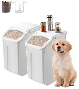VEVOR 4.5Gal/20Lx2 Large Ingredient Storage Container Airtight Kitchen Flour Bin