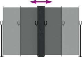 vidaXL Σκίαστρο Πλαϊνό Συρόμενο Ανθρακί 160 x 1200 εκ.