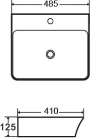 Karag LT 2258 - Επιτραπέζιος νιπτήρας 48x41