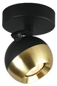 Σποτ Φωτιστικό Οροφής Χρυσό-Μαύρο Ringo 4273700 Viokef 4273700 Μαύρο-Χρυσό