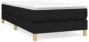 vidaXL Πλαίσιο Κρεβατιού Boxspring Μαύρο 80 x 200 εκ. Υφασμάτινο