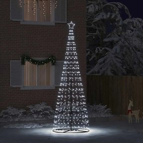 vidaXL LED Χριστουγεννιάτικο Δέντρο με βάση Ψυχρό λευκό 400 cm Σίδερο