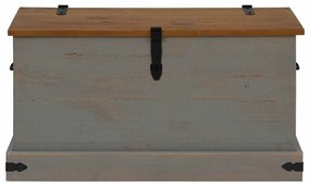 Σεντούκι αποθήκευσης HALDEN γκρι 91x48x47 cm μασίφ ξύλο πεύκο - Γκρι