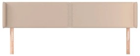 vidaXL Κεφαλάρι με Πτερύγια Καπουτσίνο 183x16x78/88εκ. Συνθετικό Δέρμα