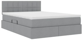 vidaXL Κρεβάτι με αποθηκευτικό χώρο και στρώμα με στρώμα 140 x 190 cm