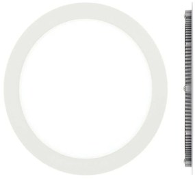 Panel Led Χωνευτό VK/04074/W/W Φ17x1,5cm Led 840Lm 12W 3000K White VKLed Round