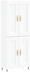 vidaXL Ντουλάπι Λευκό 69,5x34x180 εκ. από Επεξεργασμένο Ξύλο