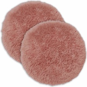 vidaXL Κάλυμμα Μαξιλαριού 2 pcs HEERLEN Ροζ Ø 50 cm PV Φλίς