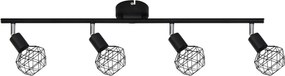 Φωτιστικό Οροφής Πολύφωτο Aca Aladdin MC15614B Black