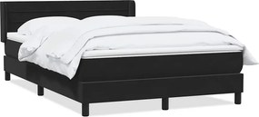 vidaXL Κρεβάτι Boxspring με Στρώμα Μαύρο 160x210 εκ. Βελούδινο