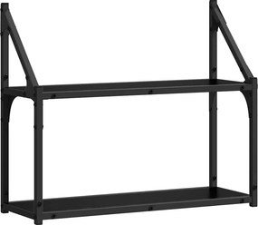 vidaXL Ράφι Τοίχου Επιτοίχιο Μαύρη δρυς 60 x 21 x 51 cm