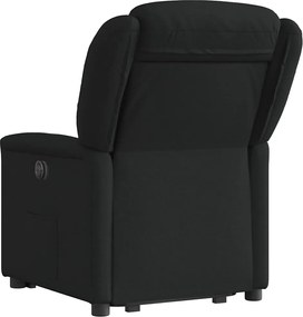 vidaXL Πολυθρόνα Ηλεκτρική Ανακλινόμενη με Ανύψωση Μαύρη Υφασμάτινη