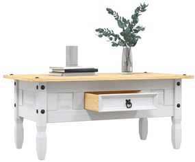 vidaXL Τραπέζι Σαλονιού Μεξικ. Στιλ Corona Λευκό 100x55x44 εκ. Πεύκο