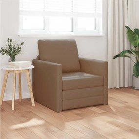 vidaXL Κρεβάτι καναπές 60cm Καπουτσίνο Δερματίνη