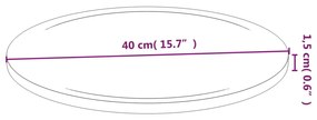 Σανίδες Κοπής 6 Τεμ. Ø40 x 1,5 εκ. από Μπαμπού - Καφέ