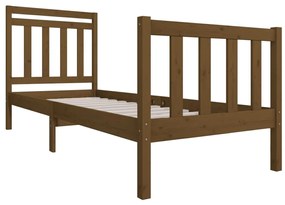 vidaXL Πλαίσιο Κρεβατιού Μελί 75x190 εκ. Ξύλο Πεύκου Small Single