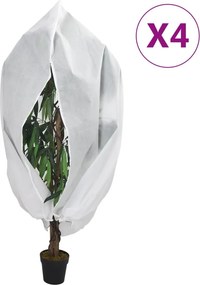 vidaXL Καλύμματα Φυτών Αντιπαγετ. Φερμουάρ 4 τεμ. 70 γρ/μ² 3,93x3,5 μ.