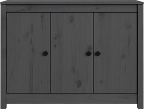 vidaXL Ντουλάπι Γκρι 100 x 35 x 74 εκ. από Μασίφ Ξύλο Πεύκου