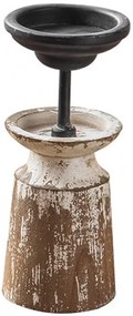 Κηροπήγιο 10,5x10,5x24x3cm Μεταλλικά Στοιχεία και Παλαιωμένη Πατίνα Etoile SD-120