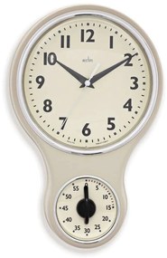 Ρολόι Τοίχου Με Χρονόμετρο Kitchen Time ACCTIM21592 30x19,5x5m Cream-Ecru Acctim Πλαστικό, Γυαλί