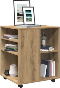 vidaXL Ντουλάπι Τροχήλατο Αρτισιανή Δρυς 60x53x72 εκ. Επεξεργ. Ξύλο