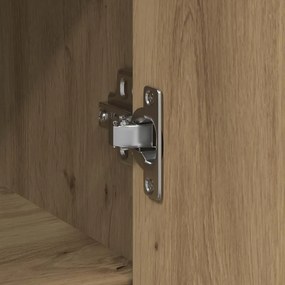Συρταριέρα με Συρτάρια Τεχνίτης Δρυς 101x35x76 εκ. Επεξ. Ξύλο - Καφέ