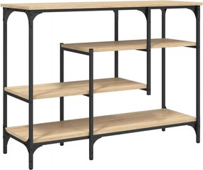 vidaXL Τραπέζι Κονσόλα με Ράφια Sonoma Δρυς 100 x 35 x 75 εκ.