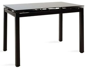 Τραπέζι Επεκτεινόμενο Finn 101-000013 110/170x70x75cm Black Metal, Glass