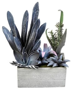 Τεχνητό Παχύφυτο Σε Γλάστρα MAP233K4 20x20x38cm Grey-Multi Espiel Polyethylene