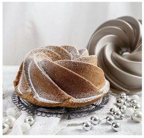 Φόρμα ψησίματος Dr.Oetker Twist 2552, 22 cm, Στρογγυλό, Χυτό αλουμίνιο, Ασημί