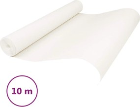 vidaXL 3D Στερεή Ταπετσαρία Λευκό κρεμ 10 x 0,53 μ Μη Υφασμένο Ύφασμα