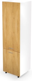VENTO DL-60/214 high cargo cabinet, color: white / honey oak DIOMMI V-UA-VENTO-DL-60/214-D.MIODOWY