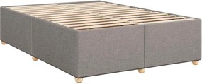 vidaXL Κρεβάτι Boxspring με Στρώμα Taupe 140x190 εκ. Υφασμάτινο