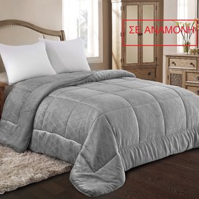 Κουβερτοπάπλωμα Ανάγλυφο Flannel 220×240 ADAM HOME (812) GREY 220X240