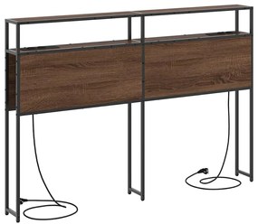 vidaXL Κεφαλάρι Αποθήκης Επιτοίχιο Καφέ δρυς 140 cm Επεξεργασμένο ξύλο
