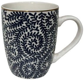 Κούπα Fleur 028880 8x8x11cm White-Blue Πορσελάνη