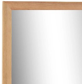 Έπιπλο Μπάνιου με Καθρέφτη από Μασίφ Ξύλο Καρυδιάς - Καφέ