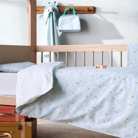 Σεντόνια Βρεφικά Kounelito (Σετ 2τμχ) Ciel-Multi Kentia Λίκνου 60x120cm 100% Βαμβάκι