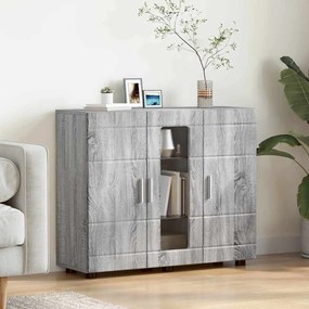 vidaXL Πλαϊνό γραφείο με ράφι με πόρτα Γκρι sonoma 55.5 x 29 x 100 εκ