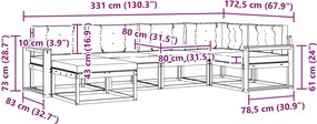 vidaXL Σειρά Καναπέ Εξωτερικού 5 pcs Άσπρο και Ανθρακί Πολυεστέρας