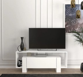 Stewehome Έπιπλο Τηλεόρασης σε Λευκή Απόχρωση 120x29.6x48.6 cm