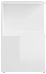 vidaXL Βοηθητικό Ντουλάπι Γυαλ. Λευκό 35 x 35 x 55 εκ. από Επεξ. Ξύλο