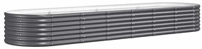 vidaXL Ζαρντινιέρα Ανθρακί 296x80x36 εκ Ατσάλι με Ηλεκτρ. Βαφή Πούδρας